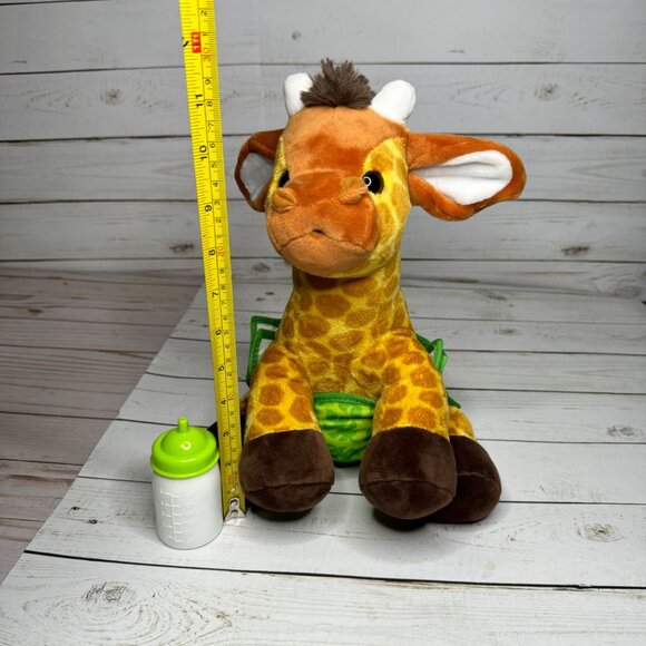 Melissa & Doug 11" Giraffe Plush Toy With Bottle & Diaper Stuffed Animal - Picture 8 of 8